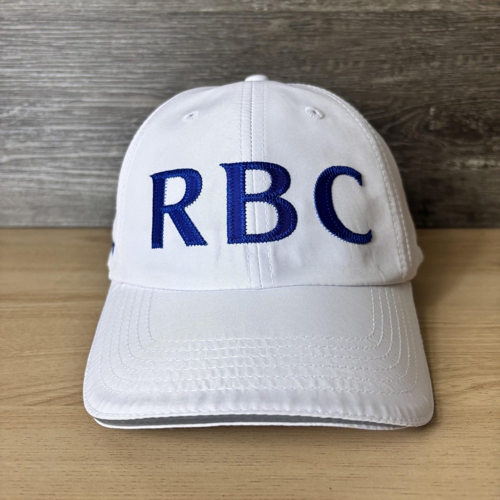 RBC Hat Cap Strap Back White Blue Embroidered Golf Promo Mens Ryan Becky Suter